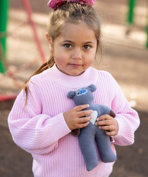 Sensory Bears - Grey Polar Fleece (Limited numbers available)